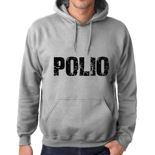 Ultrabasic Homme Femme Unisex Sweat à Capuche Hoodie Popular Words POLIO Gris Chiné