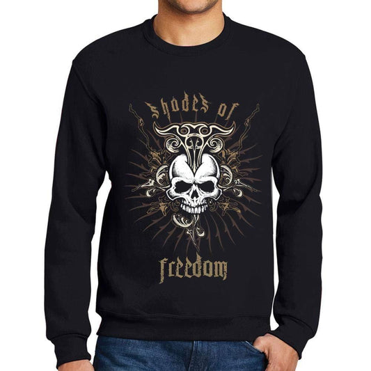 Ultrabasic - Homme Graphique Shades of Freedom T-Shirt Imprimé Lettres Noir Profond