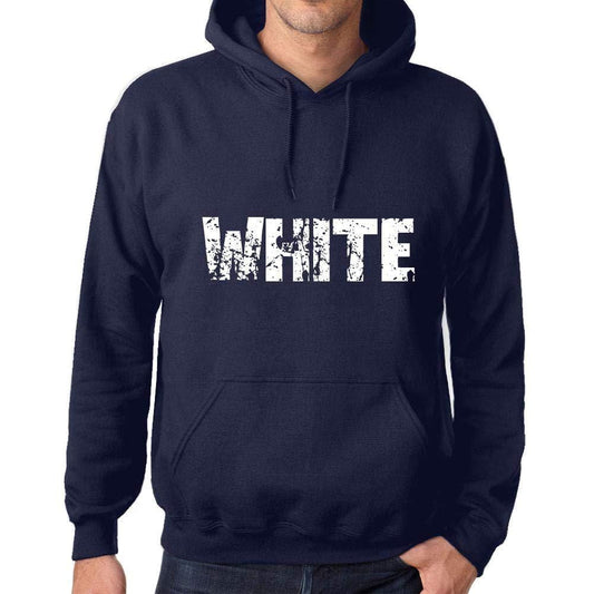 Ultrabasic Homme Femme Unisex Sweat à Capuche Hoodie Popular Words White French Marine