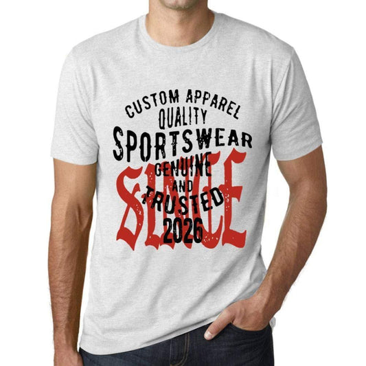 Ultrabasic - Homme T-Shirt Graphique Sportswear Depuis 2026 Blanc Chiné