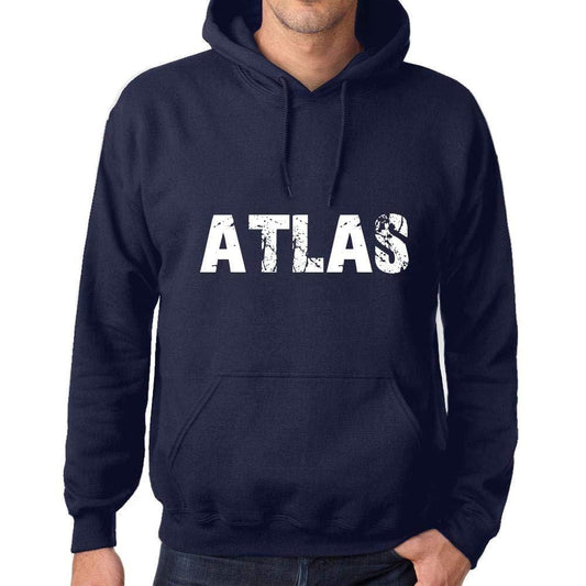 Ultrabasic Homme Femme Unisex Sweat à Capuche Hoodie Popular Words Atlas French Marine