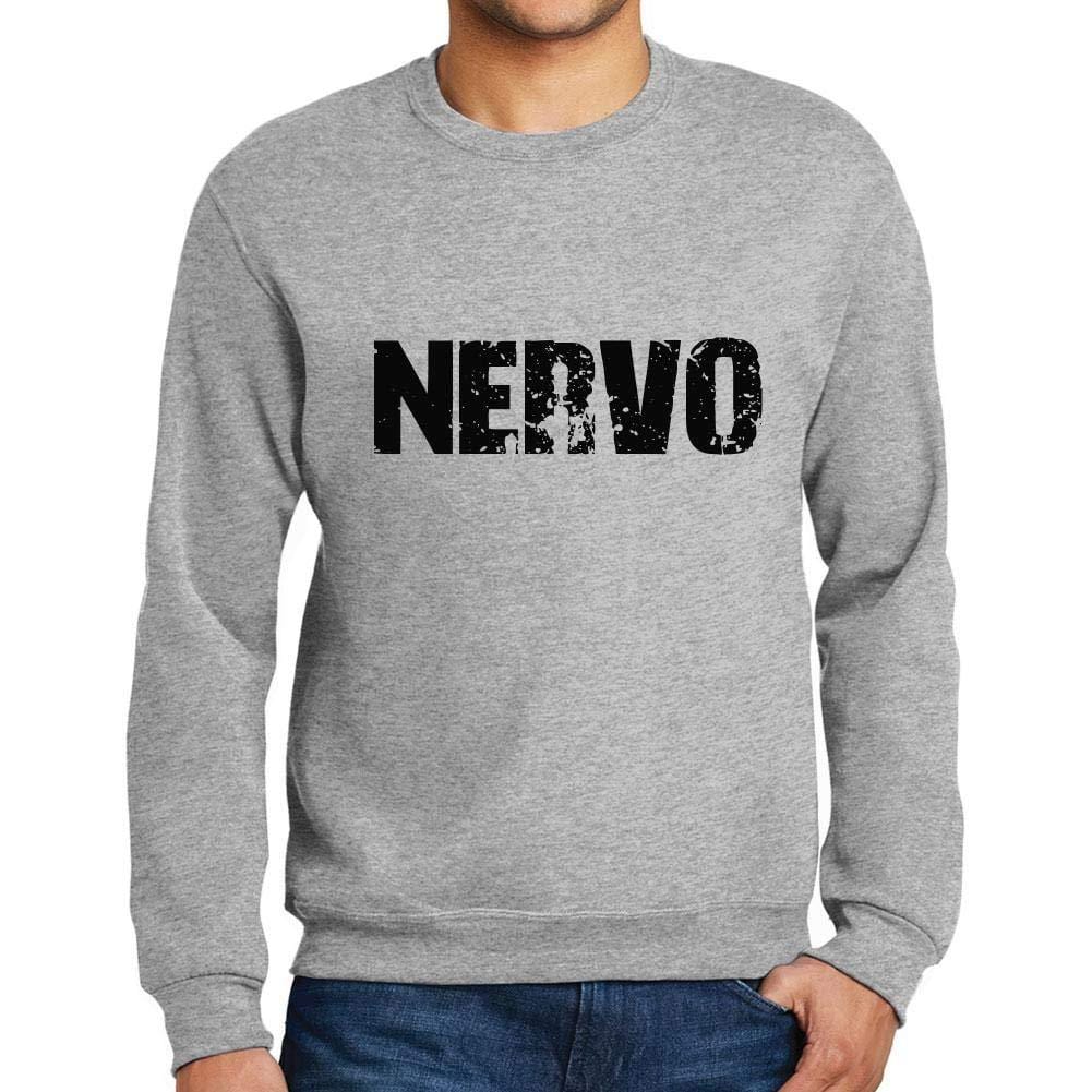 Ultrabasic Homme Imprimé Graphique Sweat-Shirt Popular Words Nervo Gris Chiné