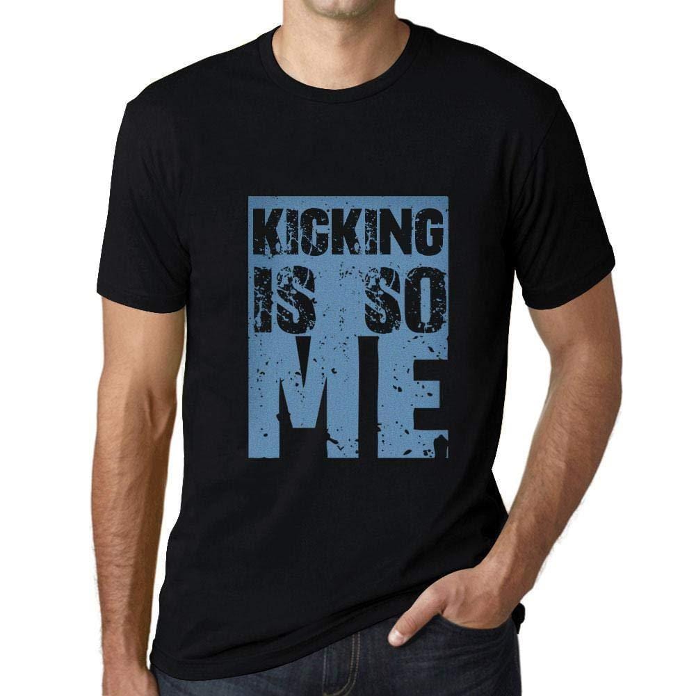Homme T-Shirt Graphique Kicking is So Me Noir Profond