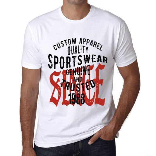 Ultrabasic - Homme T-Shirt Graphique Sportswear Depuis 1988 Blanc