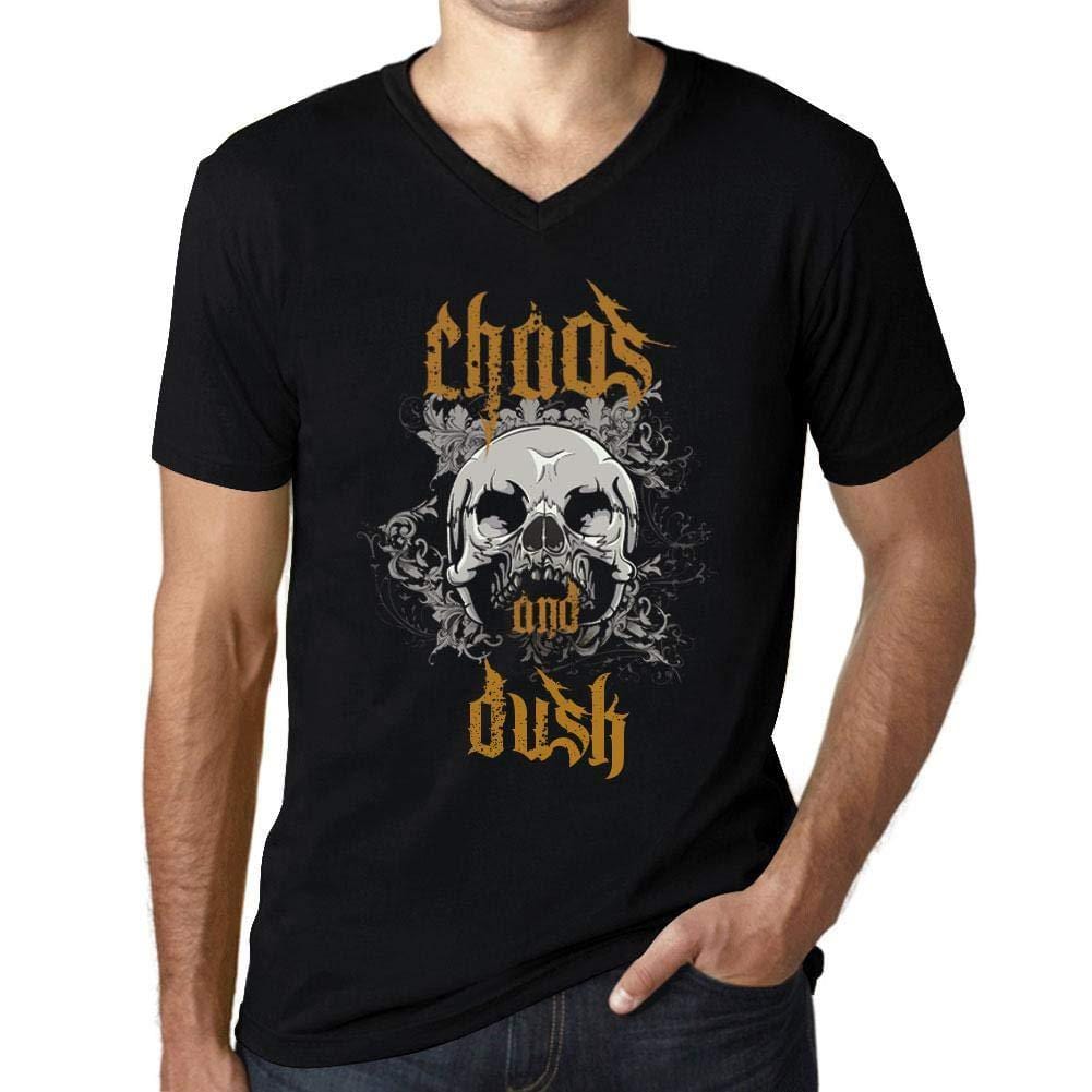 Ultrabasic - Homme Graphique Col V Tee Shirt Chaos and Dusk Noir Profond