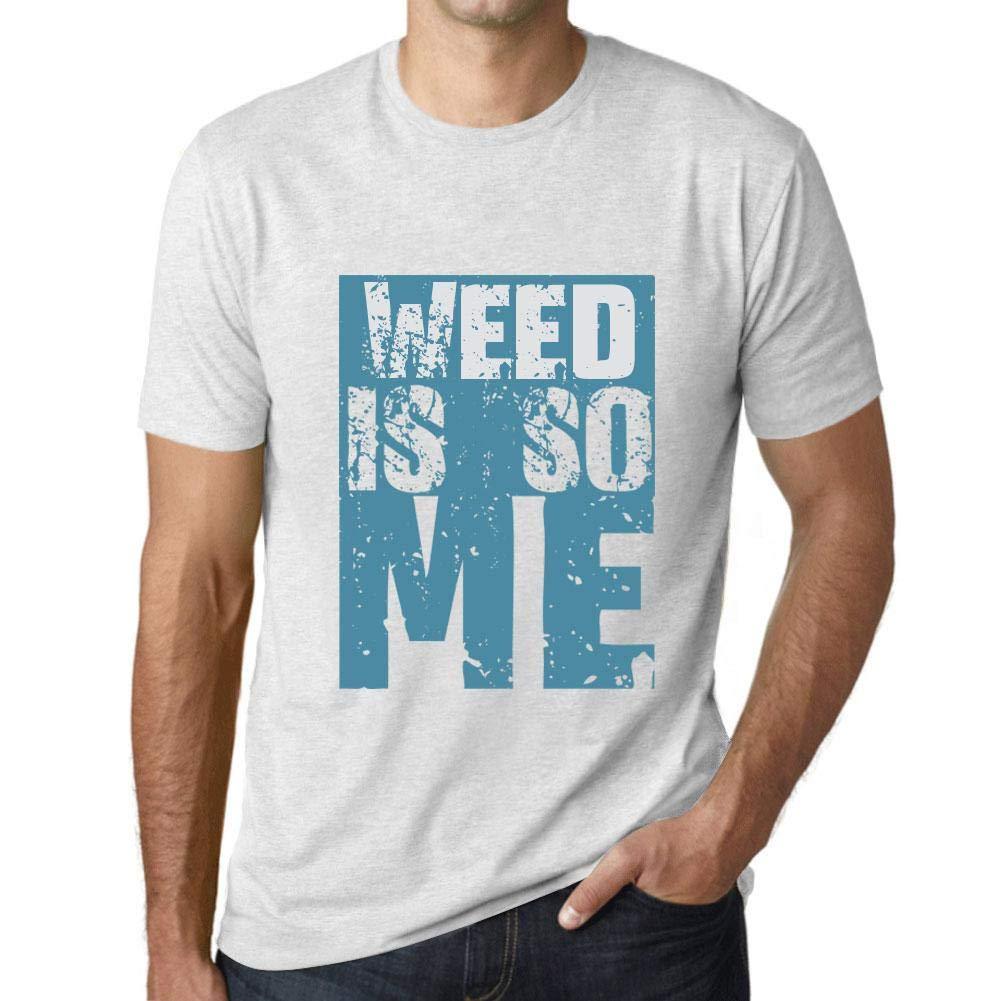 Homme T-Shirt Graphique Weed is So Me Blanc Chiné