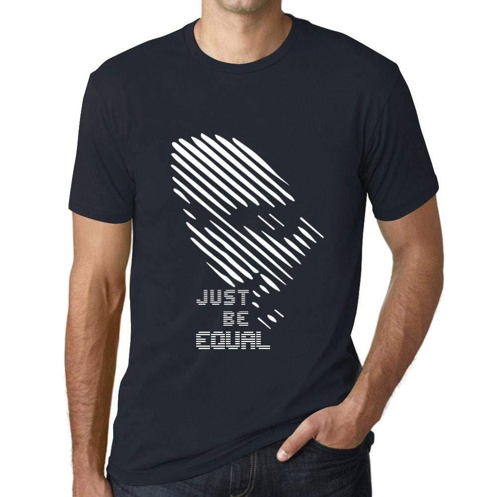 Ultrabasic - Homme T-Shirt Graphique Just be Equal Marine