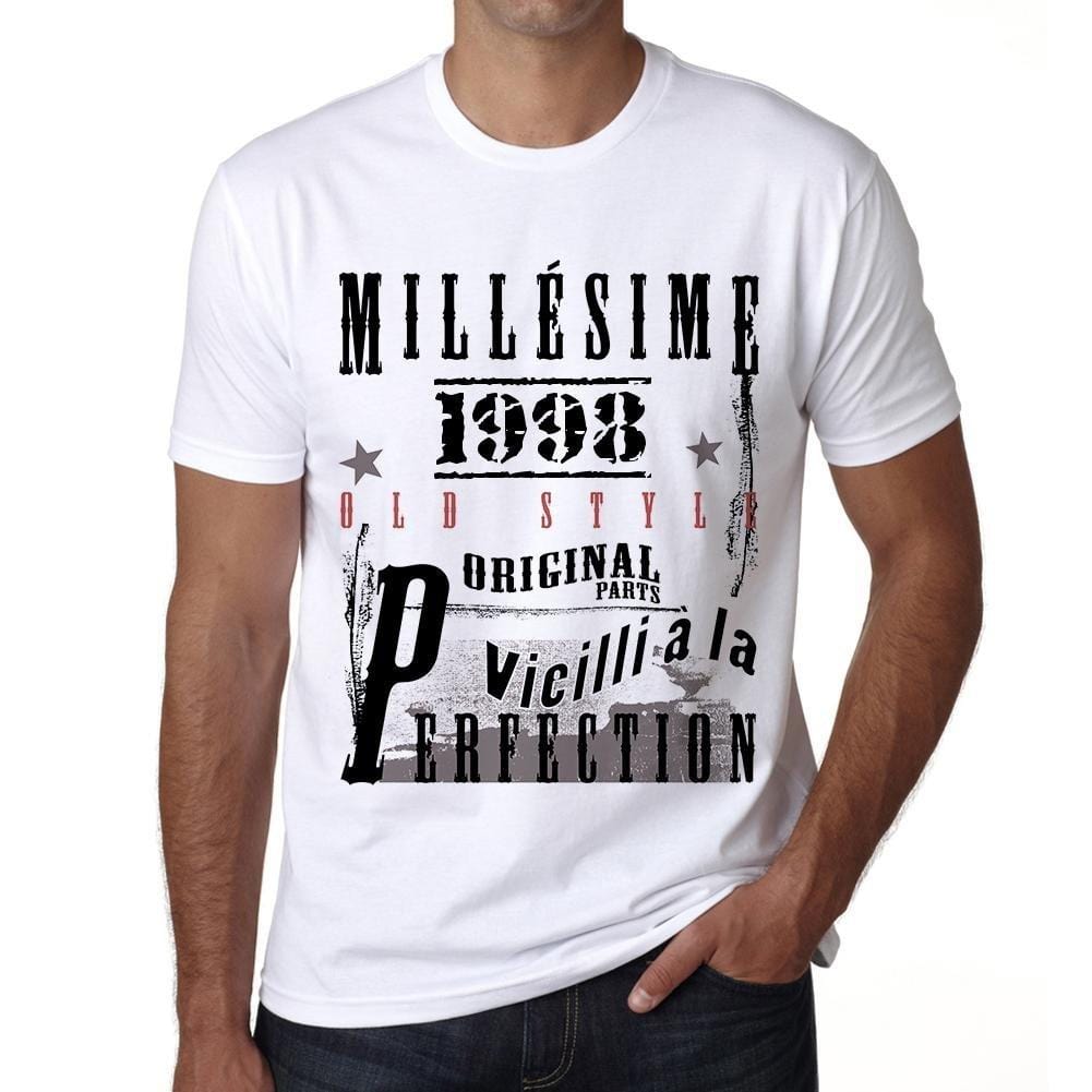 1998,Cadeaux,Anniversaire,Manches Courtes,Blanc,Homme T-Shirt