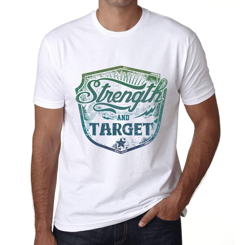 Homme T-Shirt Graphique Imprimé Vintage Tee Strength and Target Blanc