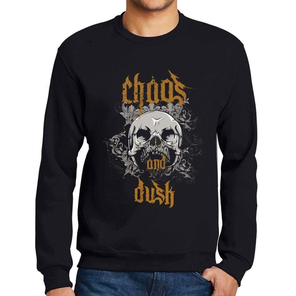 Ultrabasic - Homme Imprimé Graphique Sweat-Shirt Chaos and Dusk Noir Profond