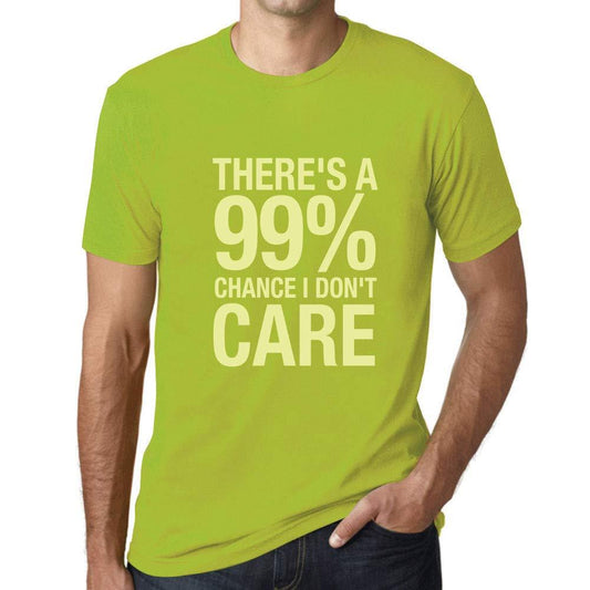 Ultrabasic Homme T-Shirt Graphique There's a Chance I Don't Care Vert Pomme