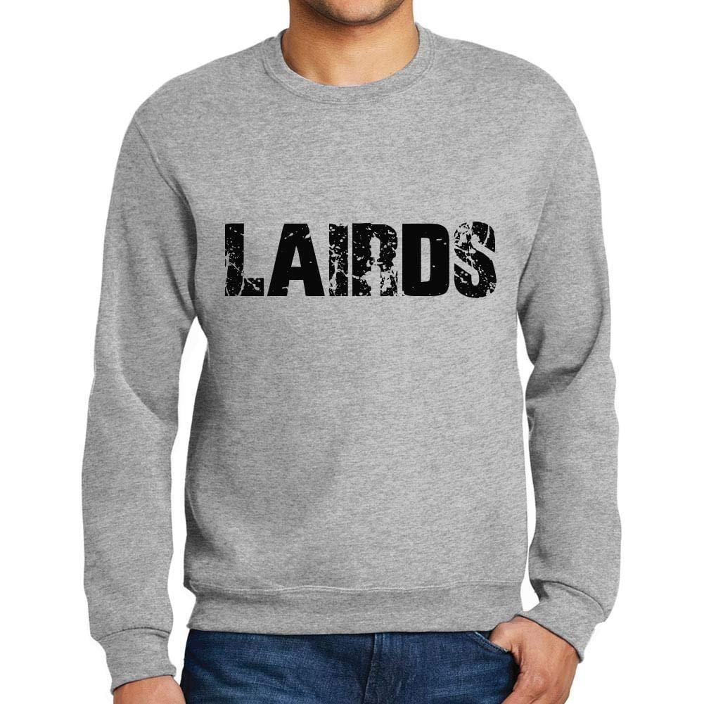 Ultrabasic Homme Imprimé Graphique Sweat-Shirt Popular Words LAIRDS Gris Chiné