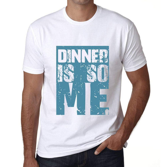 Homme T-Shirt Graphique Dinner is So Me Blanc