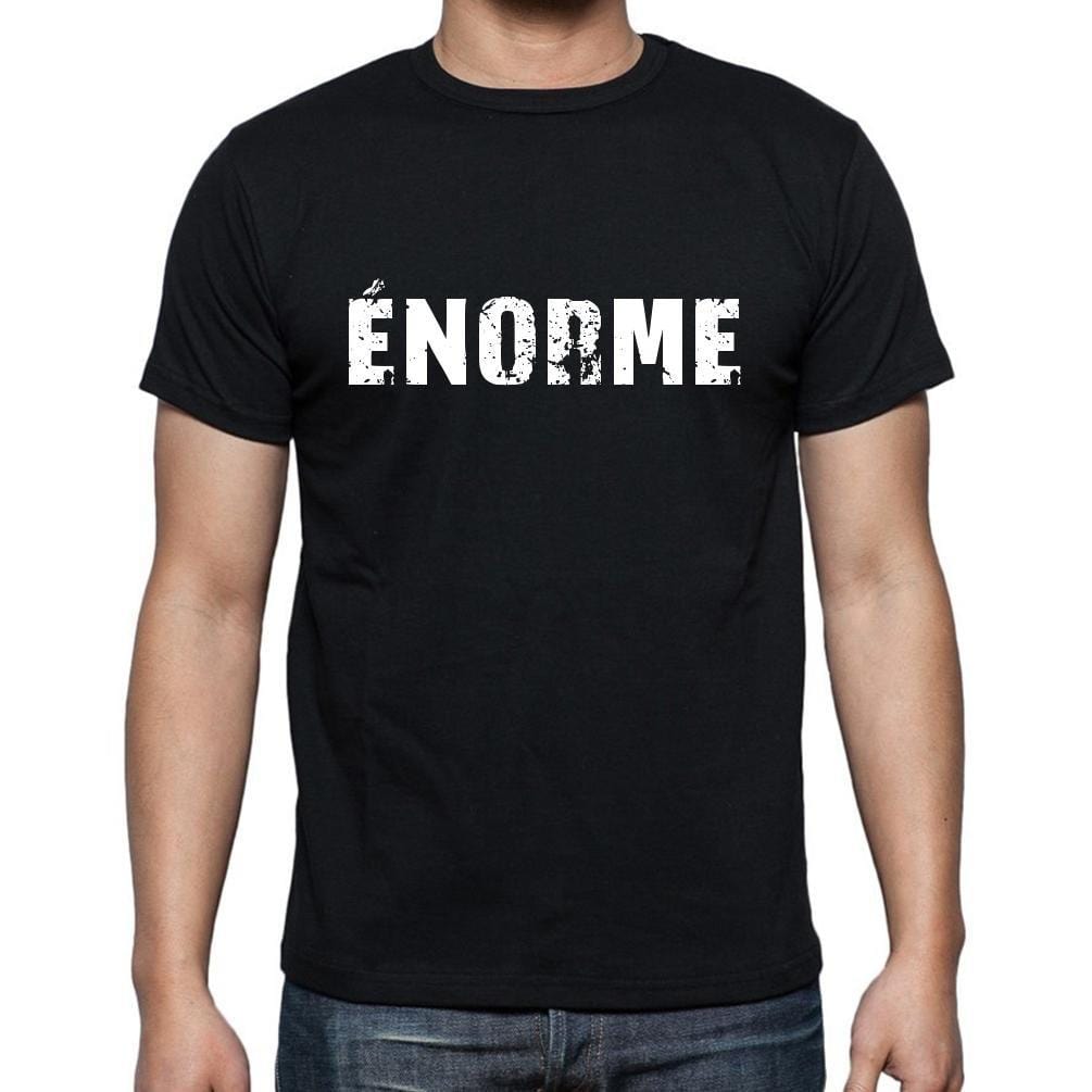 énorme, t-Shirt pour Homme, en Coton, col Rond, Noir