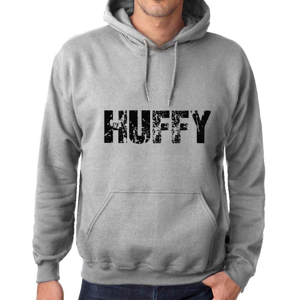 Ultrabasic Homme Femme Unisex Sweat à Capuche Hoodie Popular Words HUFFY Gris Chiné