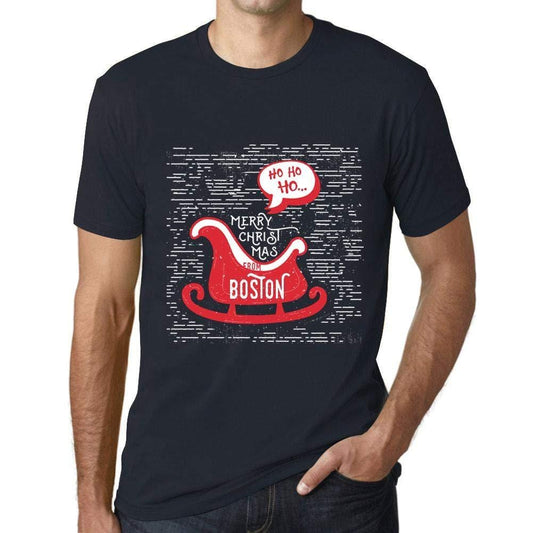 Ultrabasic Homme T-Shirt Graphique Merry Christmas from Boston Marine