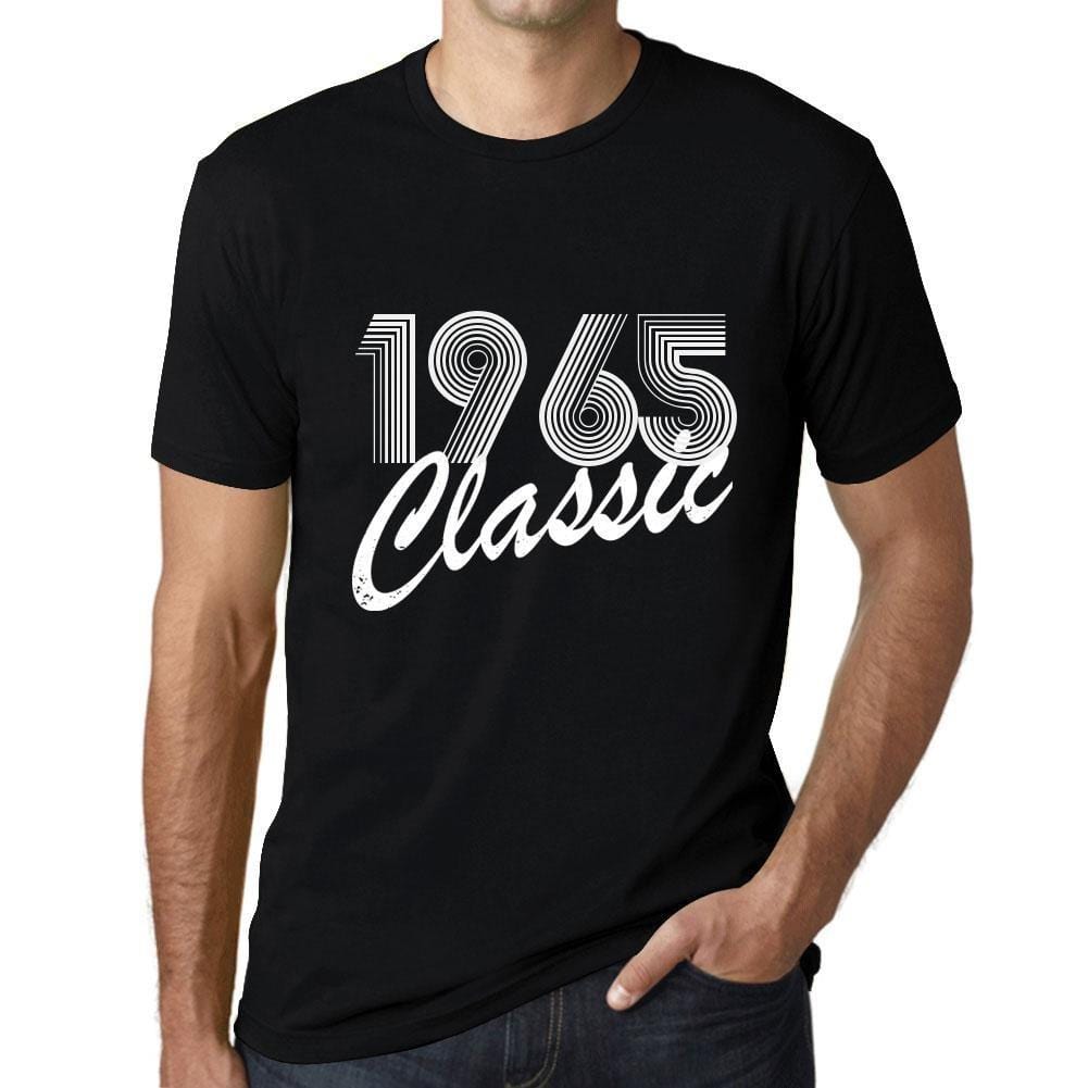 Ultrabasic - Homme T-Shirt Graphique Years Lines Classic 1965 Noir Profond