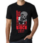 Men&rsquo;s Graphic T-Shirt Fight Hard Since 2037 Deep Black - Ultrabasic