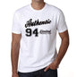 93 Authentic White Mens Short Sleeve Round Neck T-Shirt 00123 - White / S - Casual
