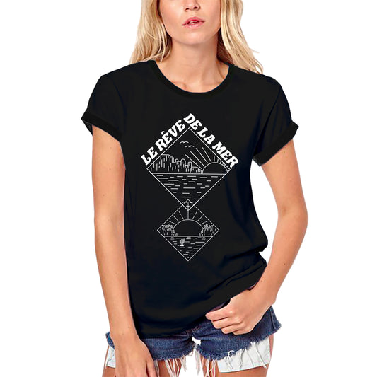 ULTRABASIC T-Shirt Bio Femme Le Réve de la Mer - Phare sur la mer