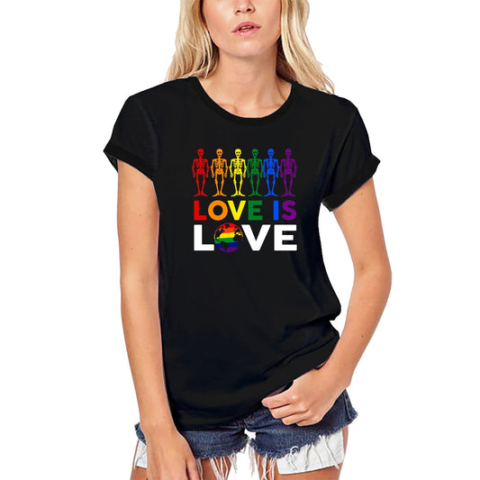ULTRABASIC Women's Organic T-Shirt Love Is Love LGBT World - Pride Apparel