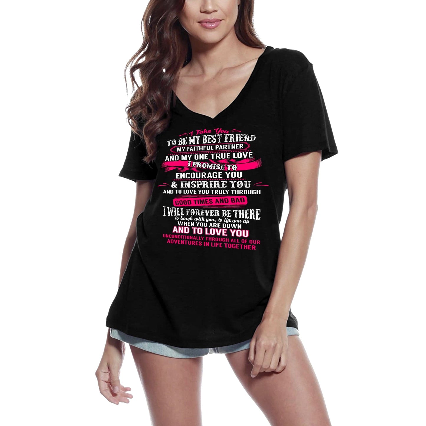 ULTRABASIC Women's T-Shirt I Take You to be My Best Friend - Funny Saying Tee Shirt