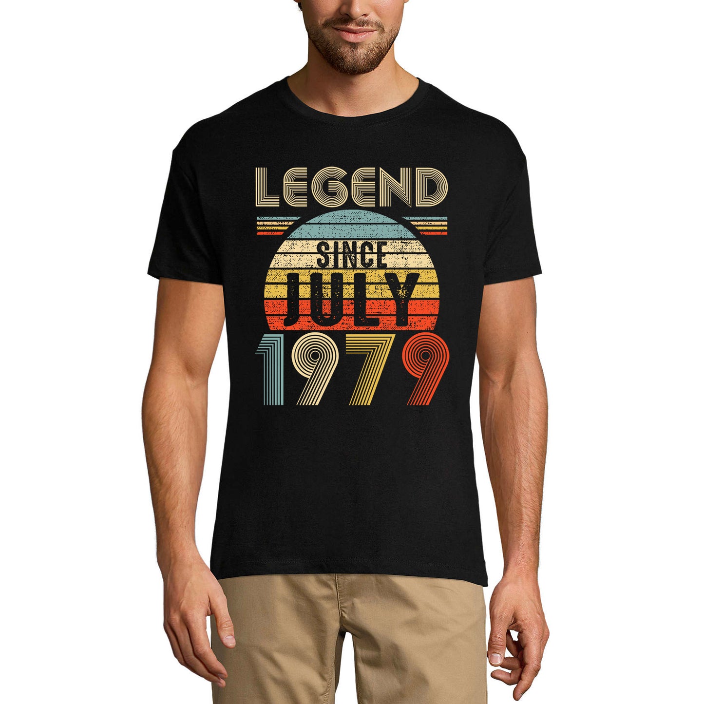 ULTRABASIC Men's T-Shirt Legend Since July 1979 Sunset - 42nd Birthday Gift Tee Shirt
