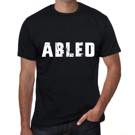 Abled Mens Retro T Shirt Black Birthday Gift 00553 - Black / Xs - Casual