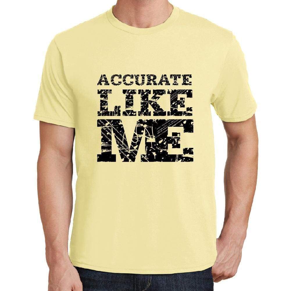 ACCURATE Like me, Yellow, <span>Men's</span> <span><span>Short Sleeve</span></span> <span>Round Neck</span> T-shirt 00294 - ULTRABASIC