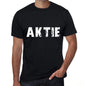 Aktie Mens T Shirt Black Birthday Gift 00548 - Black / Xs - Casual