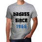 Badass Since 1966 Men's T-shirt Grey Birthday Gift 00430 - Ultrabasic