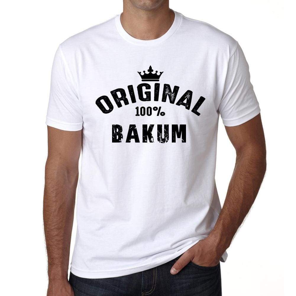 Bakum 100% German City White Mens Short Sleeve Round Neck T-Shirt 00001 - Casual