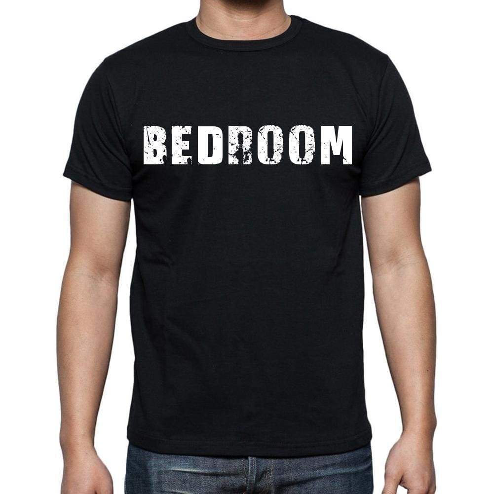 Bedroom Mens Short Sleeve Round Neck T-Shirt Black T-Shirt En