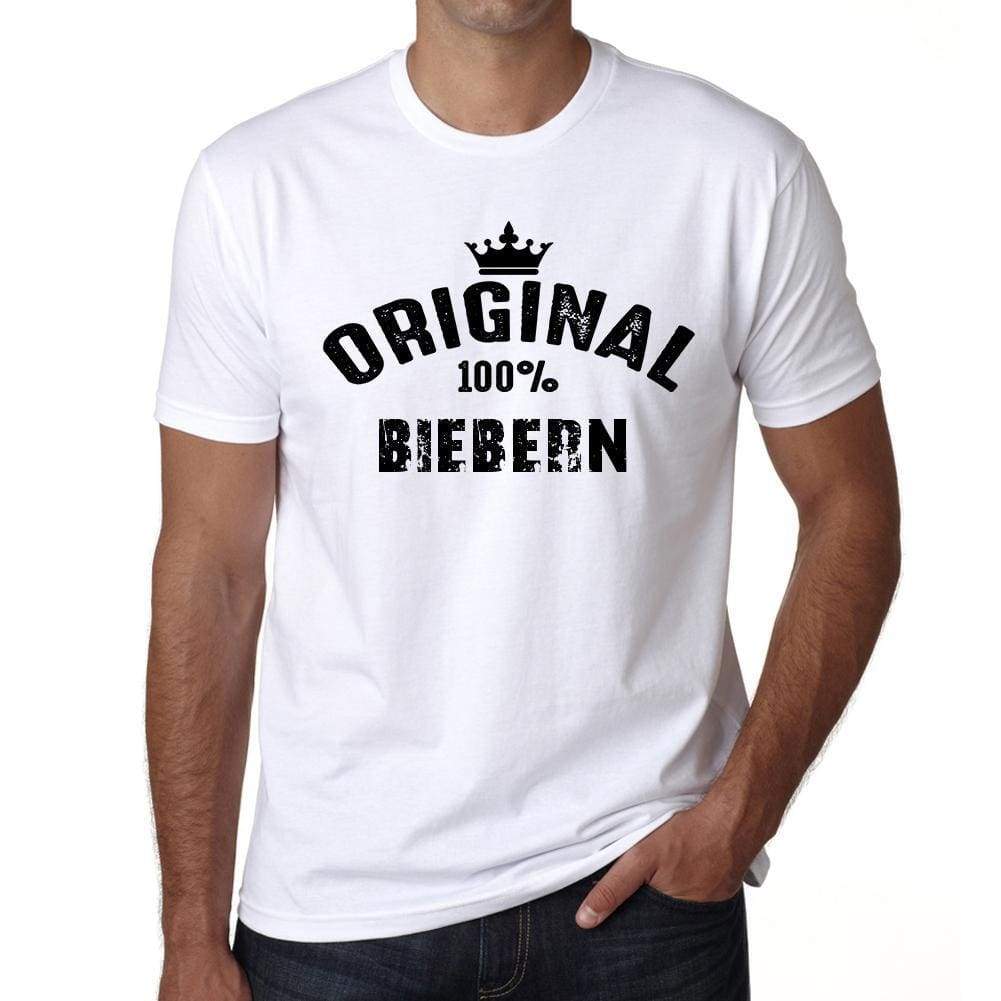 Biebern 100% German City White Mens Short Sleeve Round Neck T-Shirt 00001 - Casual