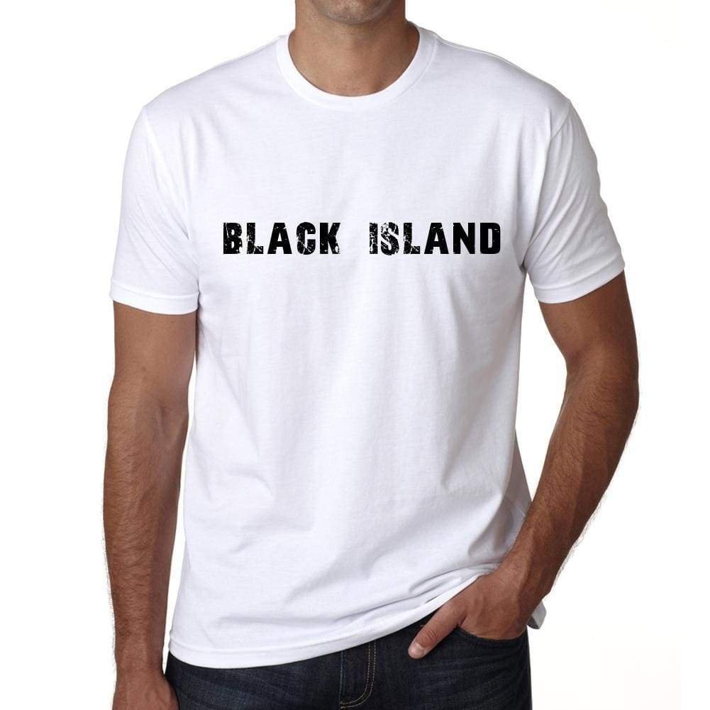 Black Island Mens T Shirt White Birthday Gift 00552 - White / Xs - Casual