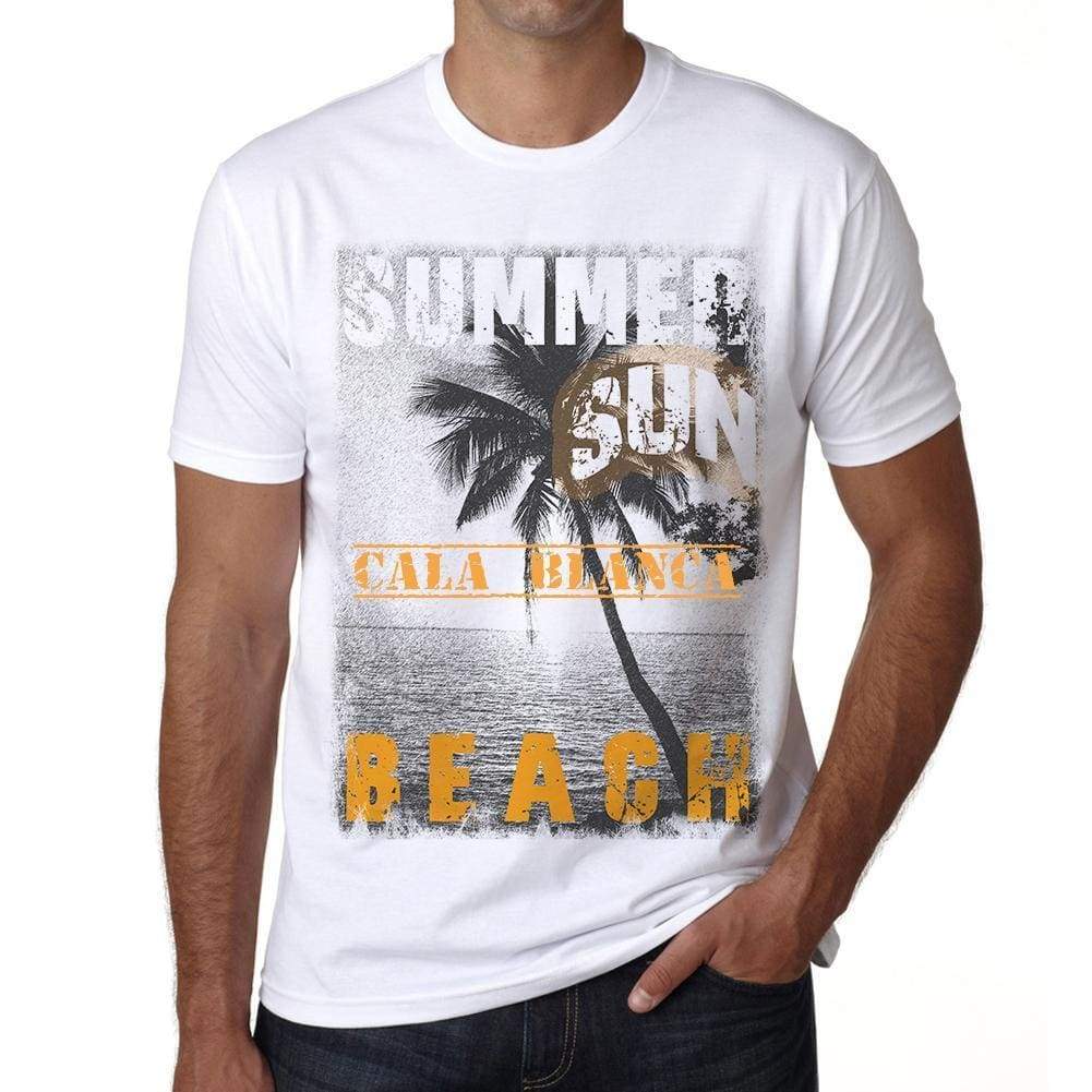 Cala Blanca Mens Short Sleeve Round Neck T-Shirt - Casual