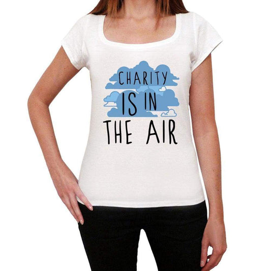 Charity In The Air White Womens Short Sleeve Round Neck T-Shirt Gift T-Shirt 00302 - White / Xs - Casual
