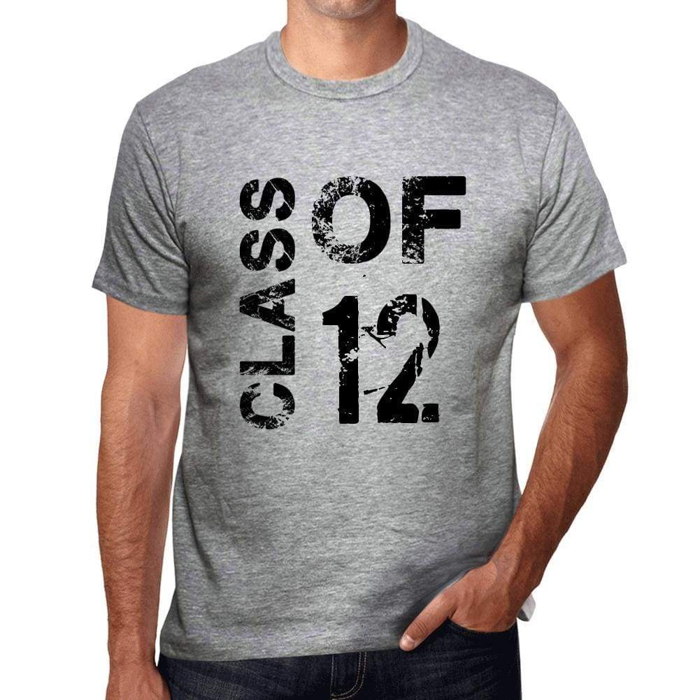 Class Of 12 Grunge Mens T-Shirt Grey Birthday Gift 00482 - Grey / S - Casual