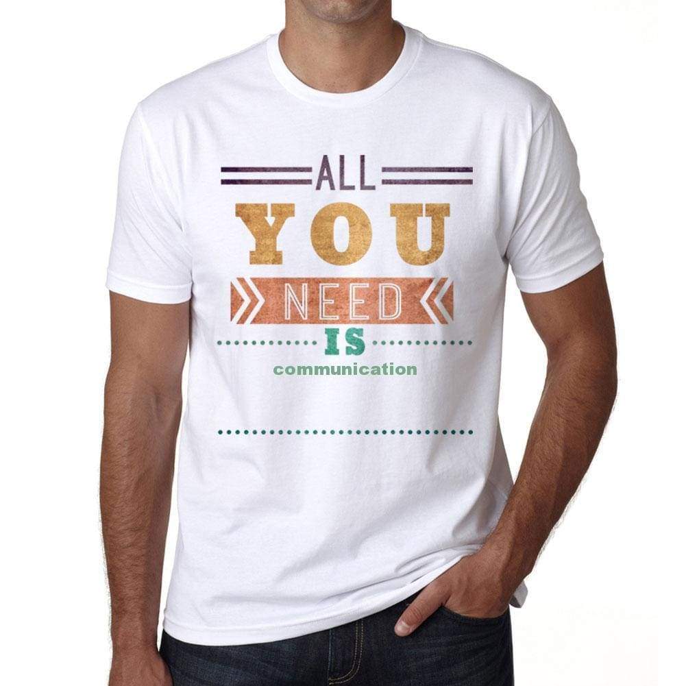 Communication Mens Short Sleeve Round Neck T-Shirt 00025 - Casual