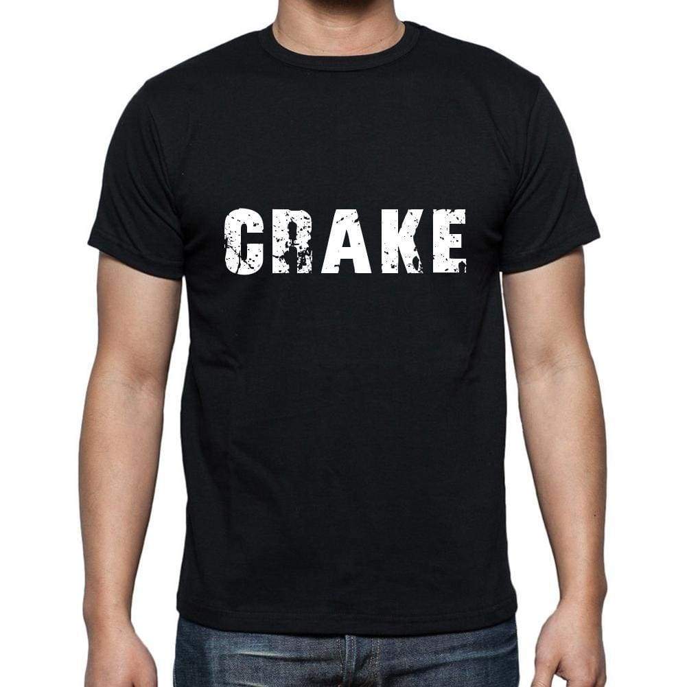 Crake Mens Short Sleeve Round Neck T-Shirt 5 Letters Black Word 00006 - Casual