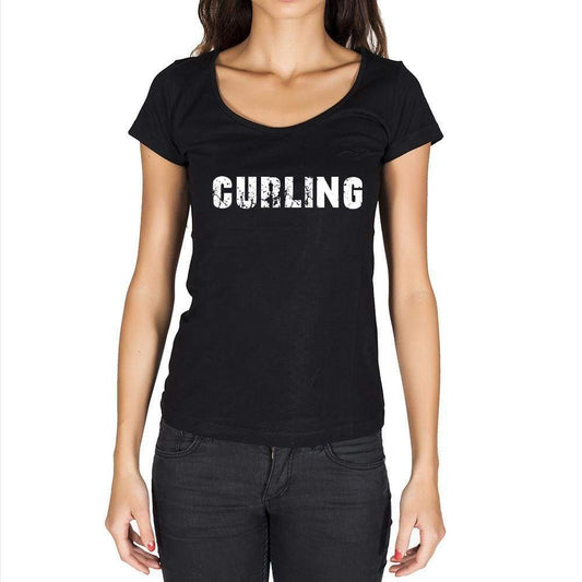 Curling T-Shirt For Women T Shirt Gift Black - T-Shirt
