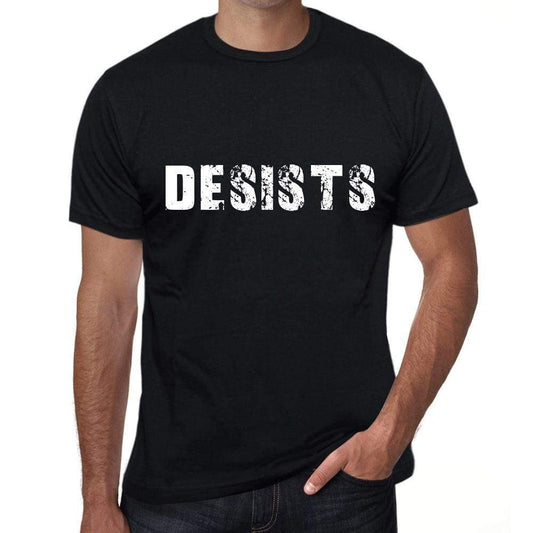 Desists Mens Vintage T Shirt Black Birthday Gift 00555 - Black / Xs - Casual