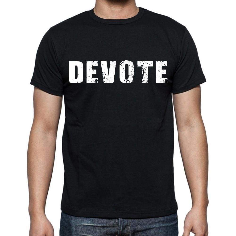 Devote White Letters Mens Short Sleeve Round Neck T-Shirt 00007