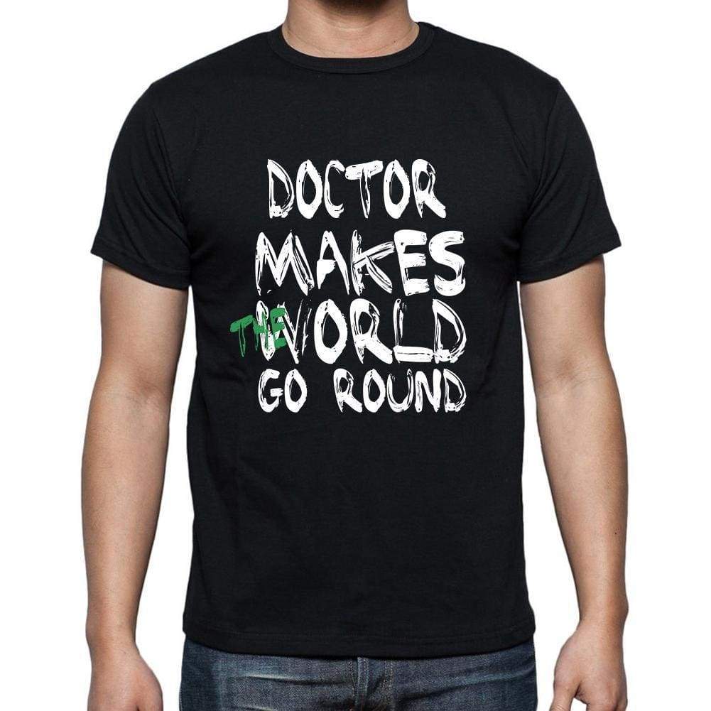 Doctor World Goes Round Mens Short Sleeve Round Neck T-Shirt 00082 - Black / S - Casual
