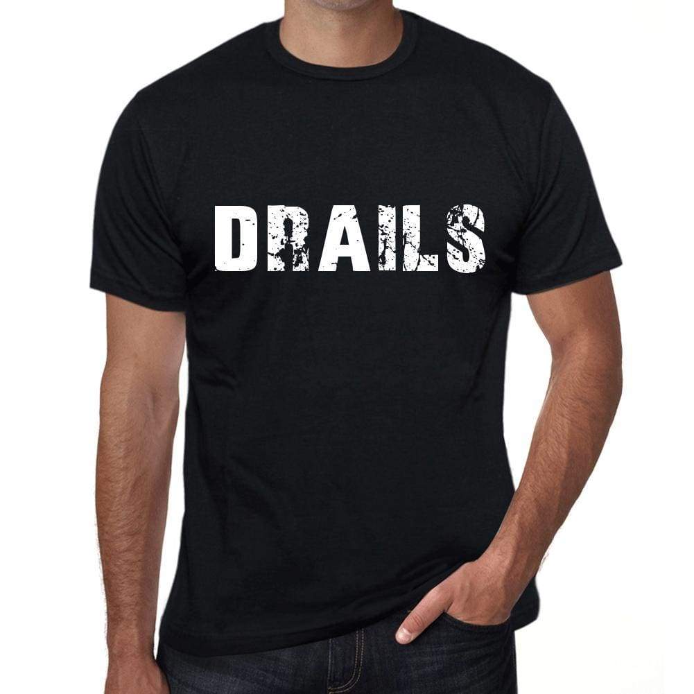 Drails Mens Vintage T Shirt Black Birthday Gift 00554 - Black / Xs - Casual