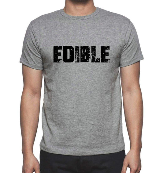 Edible Grey Mens Short Sleeve Round Neck T-Shirt 00018 - Grey / S - Casual