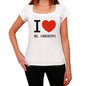 El Cerrito I Love Citys White Womens Short Sleeve Round Neck T-Shirt 00012 - White / Xs - Casual