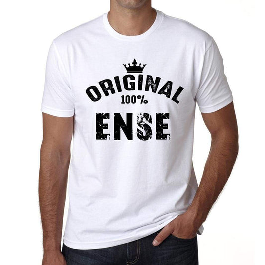 Ense 100% German City White Mens Short Sleeve Round Neck T-Shirt 00001 - Casual