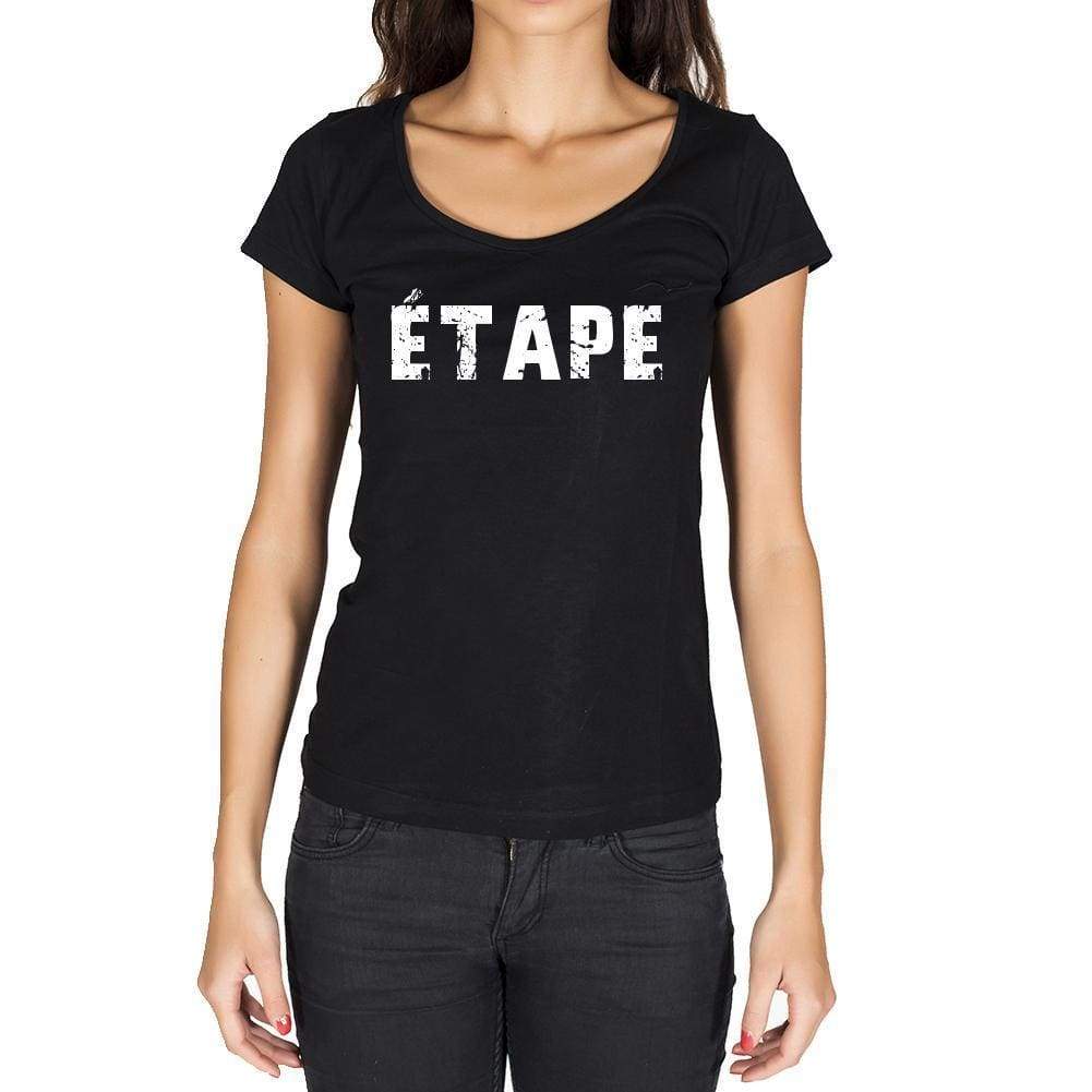 Étape French Dictionary Womens Short Sleeve Round Neck T-Shirt 00010 - Casual