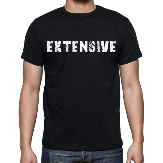 Extensive Mens Short Sleeve Round Neck T-Shirt Black T-Shirt En